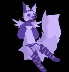 black_hair boob_window breasts breasts_out furry furry_ass furry_breasts furry_ears furry_female furry_only furry_tail grey_fur panties talthewolf underwear white_hair yiff