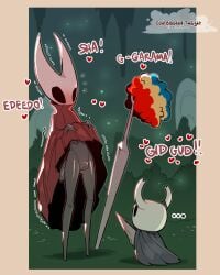 1girls 2_horns alternate_body_type alternate_breast_size arthropod artist_name big_ass big_breasts big_butt black_body black_skin breasts bubble_ass bubble_butt bug bug_girl cold-blooded-twilight female female_only hollow_knight hollow_knight:_silksong hornet_(hollow_knight) large_ass large_breasts large_butt protagonist_(hollow_knight) silksong team_cherry the_knight_(hollow_knight)