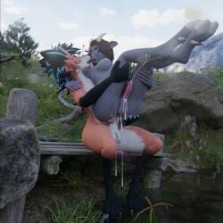 3d_(artwork) anal anal_sex anthro bodily_fluids bovid caprine carrying_another carrying_partner cum cum_in_ass cum_inside cum_on_leg cumshot digital_media_(artwork) duo ejaculation female femboy futanari genital_fluids genitals goat hi_res horn intersex intersex/male kissing knot lagomorph male mammal outside outside_sex penetration penis precum rose_(rosethegoat) sany_van_fox sanythefox sex water wings wolpertinger