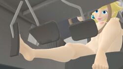 3d blonde_hair blue_eyes car driving feet inside mr_plushgore naked naked_female nude nude_female pedal_pumping princess princess_peach sfm source_filmmaker