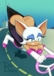 ass breasts dibudrawing driving embarrassed hook rouge_the_bat sonic_(series) sonic_racing_crossworlds spongebob_reference