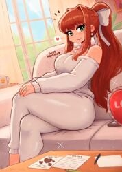 monika (doki doki literature club) from doki doki literature club by tony welt