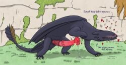 animal_genitalia bodily_fluids claw_marks claws clenched_teeth cloaca cloacal_penis disembodied_hand dragon dreamworks dripping drooling edging european_mythology feral flared_penis fury_(httyd) genital_fluids genitals heart_symbol how_to_train_your_dragon leaking_precum male male/male musk musk_cloud musky_penis mythological_creature mythological_scalie mythology night_fury penis precum precum_drip reverie_(artist) saliva scalie shaking solo story story_in_description tail teeth text toothless tremble_lines tremble_spikes trembling western_dragon wings