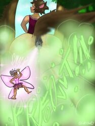 centaur centauress fairy fart farting stuck superholdit tail_raised