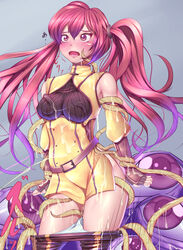 ambiguous_penetration blush covered_penetration dress female fingerless_gloves fire_emblem fire_emblem_awakening gloves harihisa imminent_rape implied_penetration implied_sex long_hair medium_breasts open_mouth panties pants_pull panty_pull pink_eyes pink_hair restrained restrained_by_tentacles severa_(fire_emblem) sex_under_clothes sex_under_dress solo stripped_by_tentacles surprised tentacle_under_dress tentacles tentacles_around_arms tentacles_around_breasts tentacles_under_clothes tied_hair twintails underwear