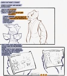 2025 animal_genitalia animal_penis anthro balls barbed_humanoid_penis big_balls biped canid canine canine_genitalia canine_penis chart cheek_tuft closed_eyes clothed clothing comic corsac_fox dialogue dreamworks duo english_text erection eyebrows facial_tuft felid fox futanari genitals grin hi_res holding_object humanoid_genitalia humanoid_penis hybrid_genitalia hybrid_penis intersex knot kung_fu_panda larger_futa larger_intersex looking_at_another mammal master_tigress pantherine penile_spines penis penis_chart penis_size_difference sabrotiger sharp_teeth size_difference smaller_futa smaller_intersex smile spot_color standing teeth text tiger true_fox tuft zhen_(kung_fu_panda)