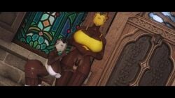 2futas 3d breasts breasts_bigger_than_head dark-skinned_futa dark_skin final_fantasy_xiv fondling_balls futanari gpose(ffxiv) hairy_balls imminent_oral imminent_sex intersex jacob's_ladder large_breasts large_penis larger_futanari looking_at_viewer masked_futa midlander mostly_nude_futa multiple_futa no_sound original_character penis precum prince_albert_piercing roegadyn roegadyn_futa shorter_than_30_seconds size_difference smaller_futa suggestive_gesture tagme tattoo video