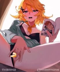 1girls 2d animated aroused blue_eyes bra clothed clothed_masturbation dokibird dokibird_(vtuber) edit edited female female female_focus female_masturbation female_only fingering fingering_self fish fish_in_pussy fish_insertion fish_tail fujoshi goldfish highres living_insertion living_sex_toy loop losloslos_(lx3) low-angle_view masturbating_while_watching masturbation orange_hair panties panties_aside pussy pussy_juice pussy_juice_drip reading reading_book reading_pornography short_hair shorter_than_10_seconds shorter_than_30_seconds tagme thick_thighs thighs third-party_edit unbirthing uncensored uncensored_vagina vaginal_penetration video virtual_youtuber vore vtuber