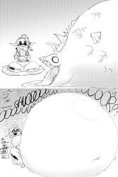 bigger_prey breast_expansion breasts burping cohozuna digested digestion digestion_noises female frye_(splatoon) hyper_belly salmon_run salmonid_(splatoon) smaller_pred soft_vore splatoon unwilling unwilling_prey vore vore_belly
