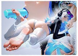 6ahiru ai_assisted ai_generated animated animation blowjob_gesture boob_window breasts feet female foot_fetish foot_focus gesture longer_than_10_seconds luna_snow luna_snow_(cool_summer) luna_snow_(marvel_rivals) marvel marvel_rivals paizuri_invitation popsicle popsicle_between_breasts popsicle_in_mouth soles stirrup_legwear swimwear tagme toeless_legwear toenail_polish toes video