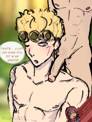 big_penis blowjob gay giorno_giovanna guido_mista jjba jojo's_bizarre_adventure male male/male male_only menlayxxx penis pubic_hair sex vento_aureo