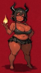 1girls ai_generated alhella_(character) animated ass background barefoot beautiful belly big_ass big_belly big_breasts big_butt big_thighs black_bra black_hair black_horn black_skirt black_top breasts chubby chubby_anthro chubby_belly chubby_female cute dark_hair demon demon_girl demon_horns demon_humanoid demoness fantasy fat_ass female female_only hair height hips horns horny huge_breasts large_ass large_breasts large_butt legs lips medieval navel orange_eyes plump plump_ass posing red_skin red_skinned_female sexy sexy_pose shaking short_hair sir_gallaton smile soft_breasts sound standing straight tagme teeth thick_legs thick_thighs video weight wide_hips wide_thighs