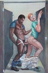 2boys anal anal_sex black_male dark_skinned_male gay gay_anal gay_art gay_male gay_sex ginger ginger_hair ginger_male homosexual interracial interracial_sex male male_only marc_debauch public_bathroom public_toilet red_hair toilet toilet_stall twink twink_penetrated