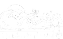 absurd_res acetofurtuber anthro balls bed big_balls big_bed big_penis blush bodily_fluids bucket canid canine chillgo_the_red_fox container fox furniture genital_fluids genitals growth hi_res holding_penis huge_balls huge_cock hyper hyper_balls hyper_genitalia hyper_penis knot leaking_precum lying_on_penis male male/male mammal monochrome muscular muscular_anthro package penis precum solo steam steaming_body surprise sweat sweatdrop vein veiny_knot veiny_penis