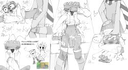 2boys clothed_sex clothing cosmo_(dandy's_world) crying cum cum_inside cuntboy cuntboy/male dandy's_world forced gay gay_sex heart intersex male male/male raped sprout_(dandy's_world) sweat table