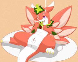 2014 blush dragon female pussy puzzle_&_dragons red_sky_fruit_strawberry_dragon solo video_games wings