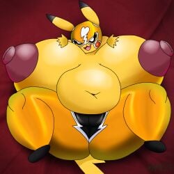 absurd_res anthro areola areolae belly big_areola big_belly big_breasts big_nipples breasts camel_toe cameltoe clothed clothing cosplay_pikachu_(costume) female generation_1_pokemon genital_outline glistening glistening_body hi_res huge_areola huge_breasts huge_nipples hyper hyper_areola hyper_breasts hyper_nipples looking_at_viewer lucha_libre_mask luchador m4n mammal mask nintendo nipples overweight overweight_female pikachu pikachu_libre pokemon pokemon_(species) pussy reaching reaching_towards_viewer rodent smile smiling_at_viewer solo sports_mask sportswear spread_legs spreading thick_thighs tight_clothing topless vulva_outline wrestler wrestling_mask