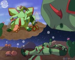 3_claws 3_toes anus ass biped bipedal_feral cactus claws desert dragon dream feet feral flygon generation_3_pokemon genitals glint group hi_res licking light male mythological_creature mythological_scalie mythology night nintendo nude oral penile penis penis_lick plant pokemon pokemon_(species) rock scalie sex sleeping spreading sunlight tail thought_bubble toes tongue trapinch velvet706 vibrava wings worship
