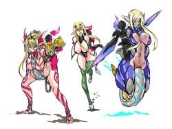 3girls armarouge armor artist_request belly blonde_female blonde_hair body_markings bondage bound breasts breasts_out captured carrying carrying_partner ceruledge charcadet cyclizar cyclizar_(cosplay) elf elf_ears elf_female elf_girl female femsub fire futuristic futuristic_clothing gijinka hairband koraidon koraidon_(cosplay) larger_female long_hair mask masked masked_female mechanical_fixation miraidon miraidon_(cosplay) motorcycle mount nipple_piercing nipple_rings nipples nude nude_female petplay pierced_nipples pokemon pokemon_(species) pokemon_costume pokemon_sv ponygirl ponyplay pregnant pregnant_belly pregnant_female reins riding riding_on_back saddle slave slavegirl small_dom_big_sub submissive_female taller_girl vehicle wheel white_background