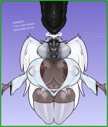angel angel_girl bikini bimbo bimbo_body bimbo_lips breasts_bigger_than_head casual_nudity female hazbin_hotel horsecock huge_ass huge_breasts huge_nipples hyper_breasts hyper_penis inner_sideboob nipples_visible_through_clothing nolollygagging penis revealing_clothes sera_(hazbin_hotel) sideass sideboob sling_bikini teasing