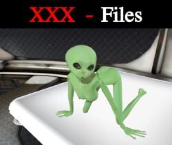 alien alien_girl alien_humanoid all_fours female green_skin parody skinny skinny_girl solo solo_female the_klub_17 tk17 x-files