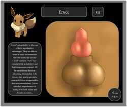 2014 balls canine eevee erection feral fox male male_only mammal nintendo penis pokedex pokemon text video_games zekromlover