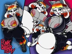 2025 4:3 anthro anus areola ass big_butt biped breasts clothed clothing digital_media_(artwork) eyelashes female grey_hair hair headgear headwear hi_res huge_butt jyto licking licking_lips licking_own_lips looking_at_viewer looking_back pupils red_clothing smile temmie_(species) temmie_(undertale) thick_thighs thong tongue tongue_out undertale undertale_(series) underwear white_body