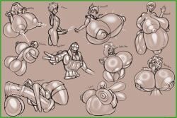 ass_bigger_than_head big_nipples bikini bimbo bimbo_body bimbo_lips bitch breast_expansion breasts_bigger_than_head casual_nudity character_request charlie_morningstar_(hazbin_hotel) cleavage clothed demon demon_girl dumptruck_ass female furry furry_only hazbin_hotel huge_ass huge_breasts huge_nipples hyper_ass hyper_breasts nolollygagging nude revealing_clothes shortstack sideass sketch slut teasing