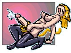 bodily_fluids clothing cum cumshot ejaculation felid feline genital_fluids gynomorph hi_res humanoid intersex latex latex_clothing latex_legwear latex_stockings legwear mammal masturbation neco-arc not_for_bread solo sponge stockings tsukihime type-moon