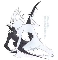 hollow_knight hollow_knight:_silksong hollow_knight_(franchise) team_cherry lesbian_sex yuri bug bug_girl 2girls phantom_(hollow_knight) white_body black_body wraith_(hollow_knight) tribadism scissoring scissoring_position rubbing_pussies_together pussy_juice squirting squirting_while_tribbing squirt shaking