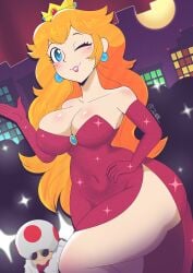 princess peach from mario (series) by zonian