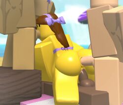 1girl3boys 1girls 3boys 3boys1girl 3d all_three_filled anal_sex animated anus ass beach bikini bloxzrd bloxzrd_(artist) bottomless bow brown_hair dark-skinned_male dark_skin deepthroat double_penetration gangbang group_sex light-skinned_male long_hair looking_at_partner looking_up loop moaning oral_sex outdoors plutonicylw public questionable_consent roblox roblox_avatar roblox_studio robloxian shorter_than_10_seconds sound tagme thighs triple_penetration vaginal_penetration video video_games yellow_skin youtuber