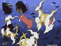 animal_genitalia animal_penis anus arceus avian balls beak bird bodily_fluids bottle butt cephalonmarsh claws clothed clothing container corvid corvus_(genus) crow cum equine_genitalia equine_penis erection feathers generation_4_pokemon genital_fluids genitals hi_res legendary_pokemon male mythical_pokemon nintendo oscine passerine penis pokemon pokemon_(species) potion potion_bottle sequence simple_background solo tail topwear torn_clothing transformation transformation_sequence