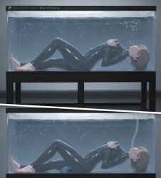 1girl 1girls ai_assisted ai_generated air_bubble air_bubbles aquaphilia aquarium asphyxiation athletic athletic_female bodysuit breath_play breathing_tube breathplay dildo dildo_insertion drowning female female_only fit fully_submerged glass_container grabbing_own_breast in_container latex latex_bodysuit latex_suit life_is_strange looking_at_viewer max_caulfield nordslate rubber rubber_clothing rubber_suit seductive seductive_eyes seductive_look seductive_pose seductive_smile skintight skintight_bodysuit small_breasts solo submerged suffocation suggestive suggestive_look suggestive_pose tight_clothing underwater water water_tank water_torture
