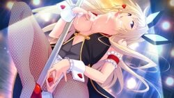 1girl animal_ears blonde_hair blue_eyes blush breasts breasts_out censored clothing_aside cream erika_la_etienne fake_animal_ears female_masturbation fishnet_pantyhose fishnets food fruit game_cg grabbing_own_breast heart high_heels kourin_tenshi_en_ciel_rena large_breasts large_variant_set licking licking_nipple long_hair masturbation mosaic_censoring nipple_stimulation nipple_tweak nipples non-web_source object_insertion official_art open_mouth pantyhose playboy_bunny pole pole_dancing pussy rabbit_ears saitou_natsuki self-datamine solo spread_legs spread_pussy strawberry stripper stripper_pole suhamaya tail tongue tongue_out variant_set wrist_cuffs