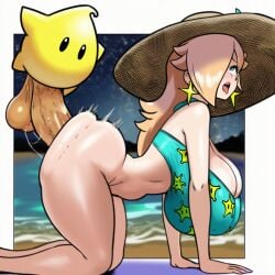 1boy 1girls ai_generated all_fours balls beach blonde_hair blue_eyes bra big_breasts big_penis clothing doggy_style erection enormous_breasts enormous_penis female genitals hat huge_breasts huge_cock human human_female humanoid humanoid_male humanoid_on_human interspecies large_penis large_breasts larger_female light-skinned_female light_skin long_hair luma male male/female mario_(series) mammal massive_penis massive_breasts nintendo open_mouth outdoors penis penis_in_pussy princess_rosalina princess royalty sex size_difference smaller_male straight straight_sex stevobeno testicles thick_penis voluptuous voluptuous_female water