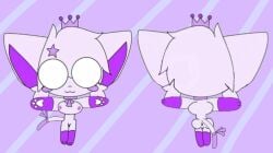 anthro breasts cat_ears cat_tail digital_drawing_(artwork) edit edited gloves kit_community kit_community_v2 light_purple_body looking_at_viewer looking_forward mirukata munchykirby1 original_character paws purple_crown purple_nipples simple_background small_ass small_nipples star_on_head t_pose tagme tiktok white_eyes youtube