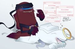 among_us cuntboy cuntboy/male cuntboy_on_male dildo friday_night_funkin friday_night_funkin_mod maroon_(among_us) nonbinary pigeguts strap-on strapon trans trans_male trans_man vs_impostor white_(among_us)