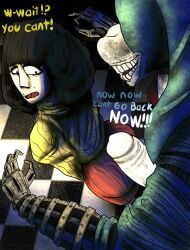alternate_version_at_source animatronic big_penis black_hair bon_(the_walten_files) imminent_sex milf penis_out questionable_consent rabbit rosemary_walten superbone the_walten_files