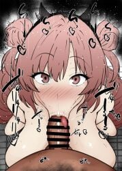 1boy 1girls :>= bare_shoulders big_penis black_and_white blowjob blue_archive blush breasts brown_eyes brown_hair censored closed_eyes dark-skinned_male dark_skin detailed_background drooling eyelashes fellatio female gehenna_academy_student heart human indoor inside kirara_(blue_archive) kurotama long_hair looking_at_viewer male male_pov oral oral_sex penis room saliva shiny shiny_skin sketch sound_effects sparkle_club_(blue_archive) squatting sweat text tongue tongue_out vein veins veiny veiny_penis