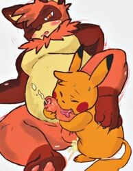 anal eroborus fellatio gay male nintendo oral oral_sex pikachu pokemon sex shiny_pikachu shiny_pokemon tanuki video_games