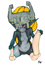 1girls 2boys balls blonde_hair female imp_midna male midna multiple_boys penis plain_background r4 red_eyes smile solo_focus teeth testicles the_legend_of_zelda twilight_princess white_background