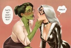 2girls ai_generated big_ass big_breasts big_thighs black_cat_(marvel) breasts curvaceous curvy curvy_figure digital_media_(artwork) felicia_hardy female female_only giantess green-skinned_female green_body green_hair green_skin hips hourglass_figure huge_ass huge_breasts huge_thighs hulk_(series) jennifer_walters large_ass large_breasts large_female large_thighs legs light-skinned_female light_skin macro macro_female marvel marvel_comics mature mature_female mini_giantess phophopho she-hulk slim_waist spider-man_(series) tall tall_female thick thick_hips thick_legs thick_thighs thighs voluptuous waist white_hair wide_hips wide_thighs