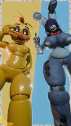 3d 3d_(artwork) 3girls 5_fingers angry angry_expression angry_female animatronic animatronic_female animatronic_girl animatronics areola areolae artist_logo artist_name bib big_areola big_areolae big_breasts big_nipples big_thighs big_tits blender bonnie_(fnaf) boobs boobs_out breasts breasts_out chica_(fnaf) chicken chicken_girl chicken_humanoid completely_naked completely_naked_female completely_nude completely_nude_female curvaceous curvy curvy_body curvy_female curvy_figure digital_art digital_media digital_media_(artwork) excited_female eyelashes female female_focus female_only five_nights_at_freddy's flipping_off flipping_viewer_off fnaf fnaf2_location fnaf_2 furry furry_female furry_only genderbend genderswap glowing_eyes high_resolution highres huge_nipples huge_tits large_boobs large_breasts light looking_at_viewer muffintop20 naked naked_female nipples nipples_out nude nude_female pose posing posing_for_picture posing_for_the_viewer poster pussy red_eyes scottgames shiny smile smiling thighs tits toy_chica_(fnaf) unamused