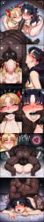 1-a_dot 2boys 2girls ahe_gao ai_generated alternate_costume anus ass_ripple barefoot bedroom black_hair blonde_hair cum_bubble cum_in_mouth cum_inside dark-skinned_male deepthroat earrings ereshkigal_(fate) fate/grand_order fate_(series) from_side gold_bikini grabbing_sheets gray_eyes hair_grab hair_ribbon head_back horns huge_balls huge_cock impregnation ishtar_(fate) looking_at_viewer mating_press multiple_views on_back oral plap red_eyes rough_sex sex_from_behind space_ereshkigal_(fate) space_ishtar_(fate) sperm_cell stretching_mouth sucking_balls sucking_penis teeth throat_bulge throat_fuck tongue twintails two-tone_hair vaginal_penetration veiny_balls veiny_penis