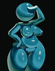 1girls 2026 2d 2d_(artwork) aero blue_body breasts color colored curvaceous curvaceous_body curvaceous_female curvaceous_figure curvy curvy_body curvy_female curvy_figure digital_drawing_(artwork) digital_media_(artwork) featureless_face featureless_hands female female_only frutiger_aero glistening glistening_body glistening_breasts glistening_thighs hand_on_forehead hand_on_hip looking_afar looking_into_the_distance naked naked_female nipples nude nude_female pussy simple_background solo solo_female thick_thighs thighs tylermissft wide_hipped_female wide_hips