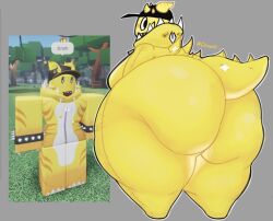 chubby_female drakobloxxer electricity fat_ass fat_female follower_celebration roblox roblox_avatar roblox_background roblox_game text_bubble
