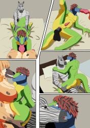 1futa 2boys anal animal_genitalia big_breasts comic fur furry futa_on_male futadom futanari gay gay_male horse_penis horsecock huge_breasts sucking yaoi