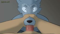 animated blowjob cum cum_in_mouth furry jaynoe_(artist) sound tagme video yaoi