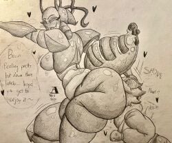 2024 2d a1uvion character_request facesitting traditional_media_(artwork)